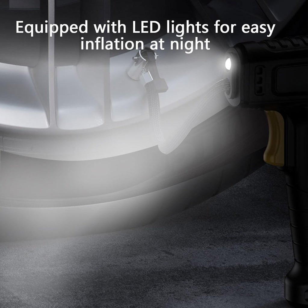 Tire Inflator Pump with Emergency LED Light