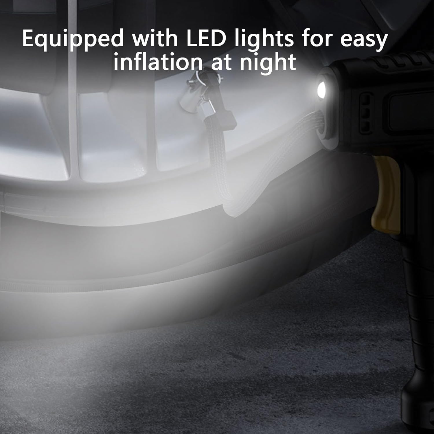 Tire Inflator Pump with Emergency LED Light