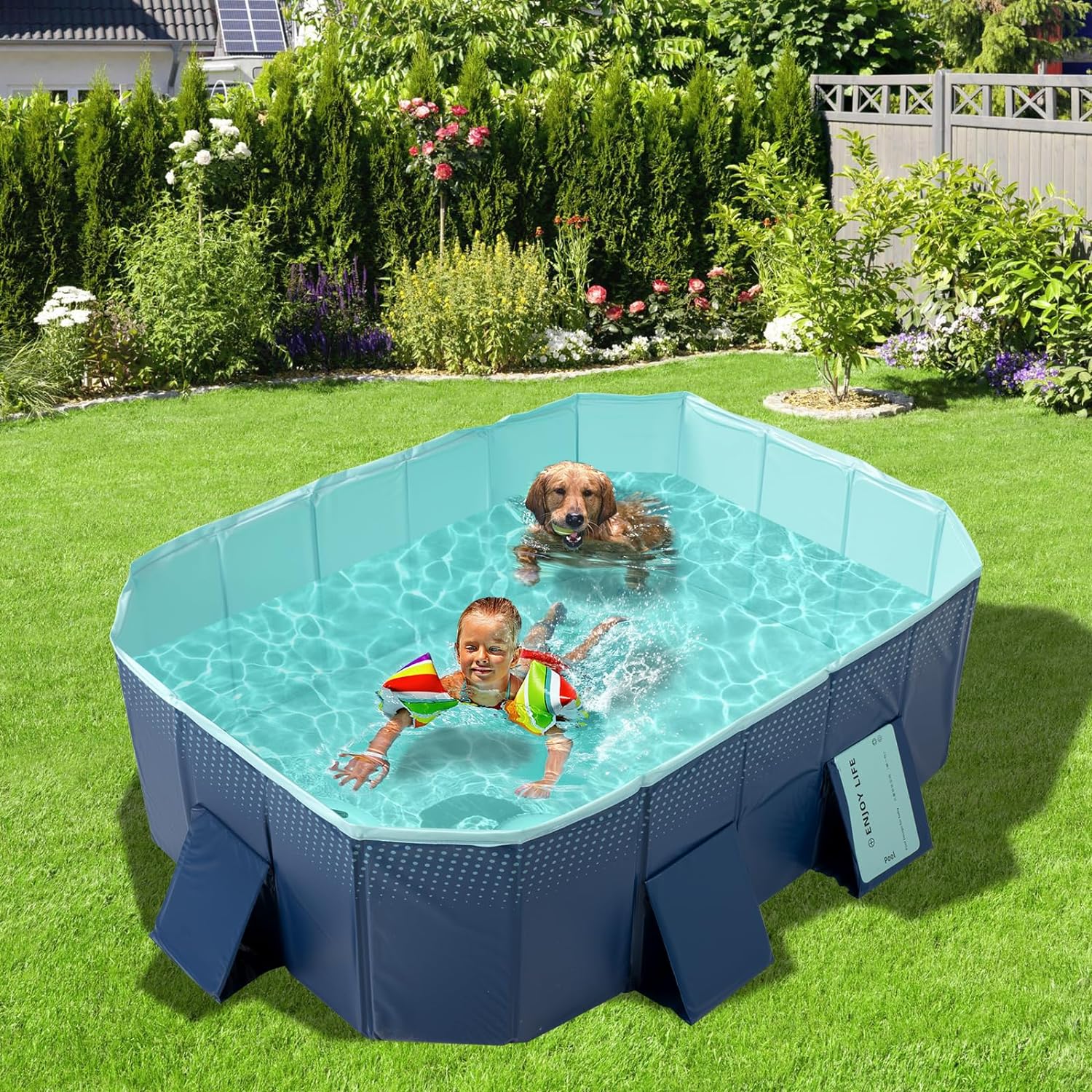 Foldable Non-Inflatable Kids' and Adults' Outdoor Swimming Pool